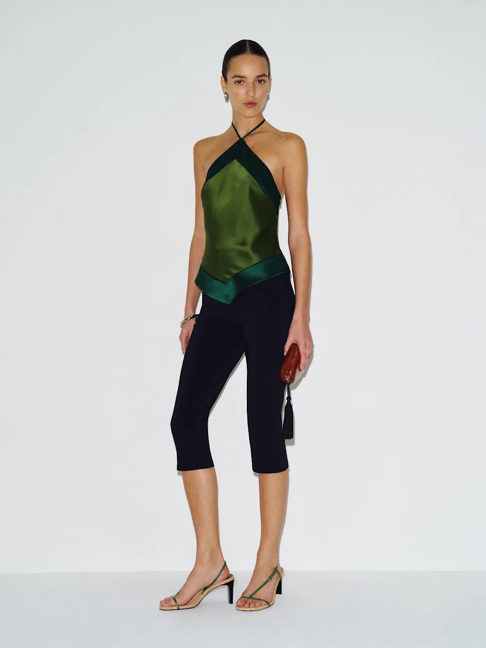 Reformation Jillian Silk Top topiary
